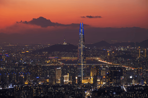 Seoul skyline at dusk
